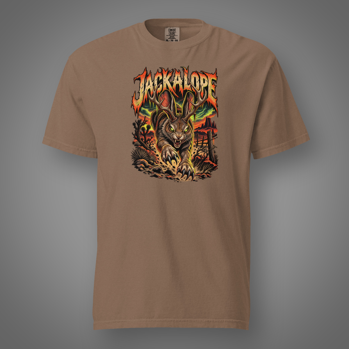 Cryptid - Jackalope graphic T-shirt in Espresso