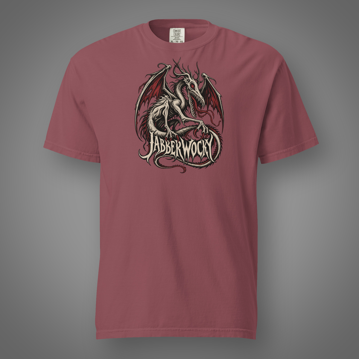 Jabberwocky poetic creature T-shirt brick front studio