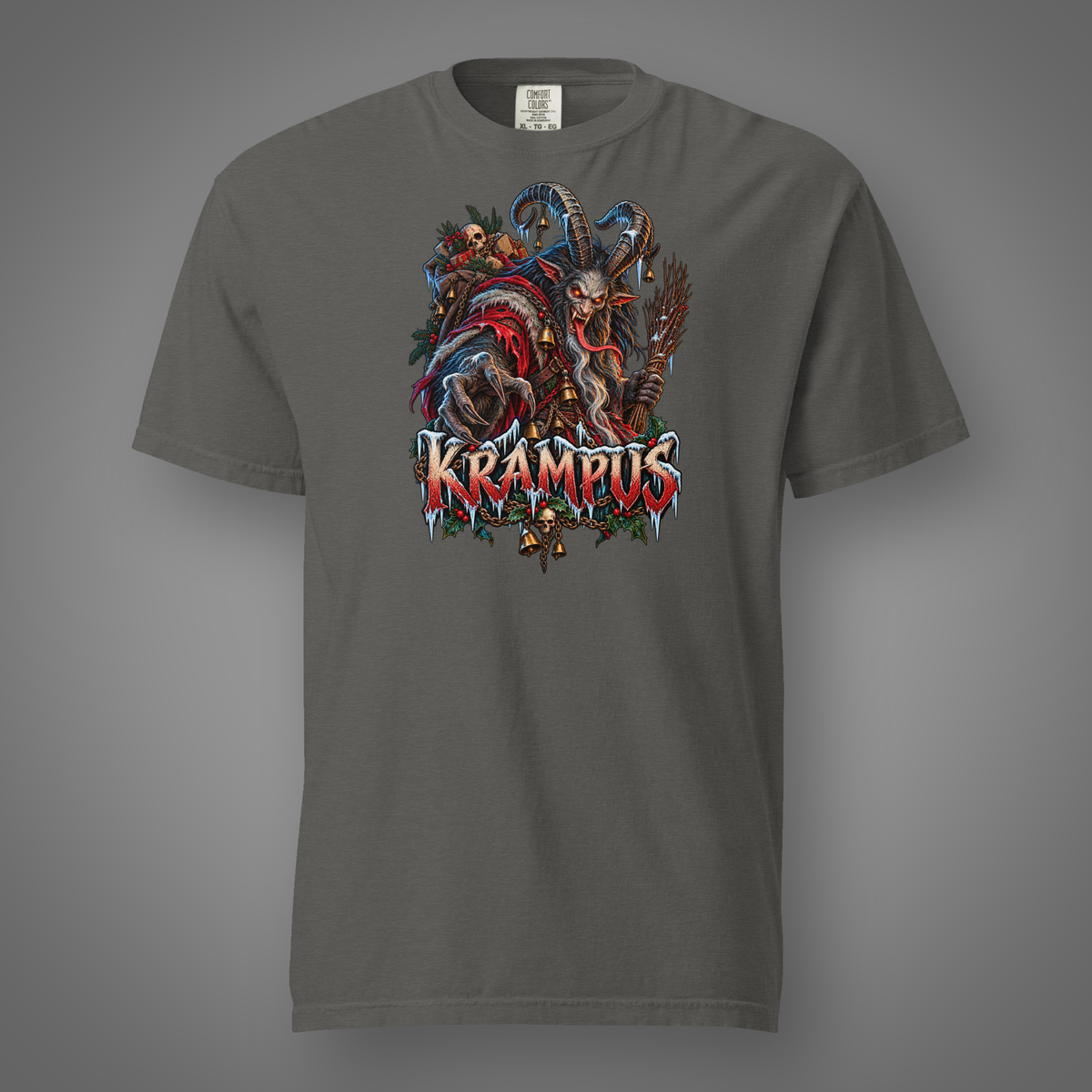 Krampus - Holiday Horror graphic T-shirt in Pepper