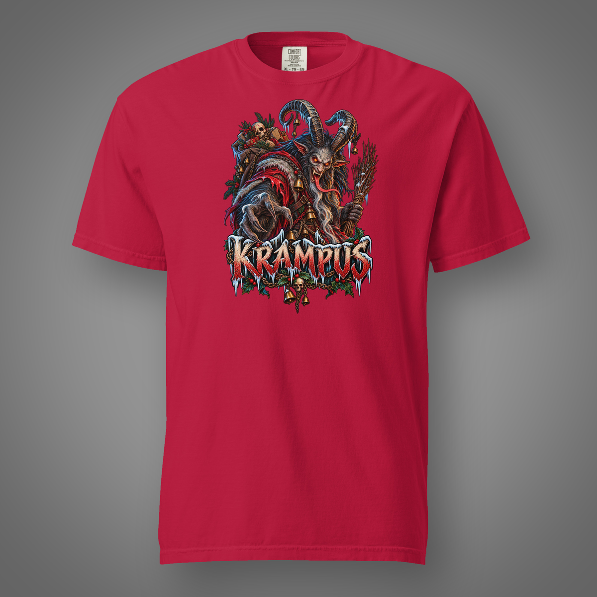 Krampus - Holiday Horror graphic T-shirt in Red
