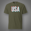 USA - Retro Shift graphic T-shirt in Sage