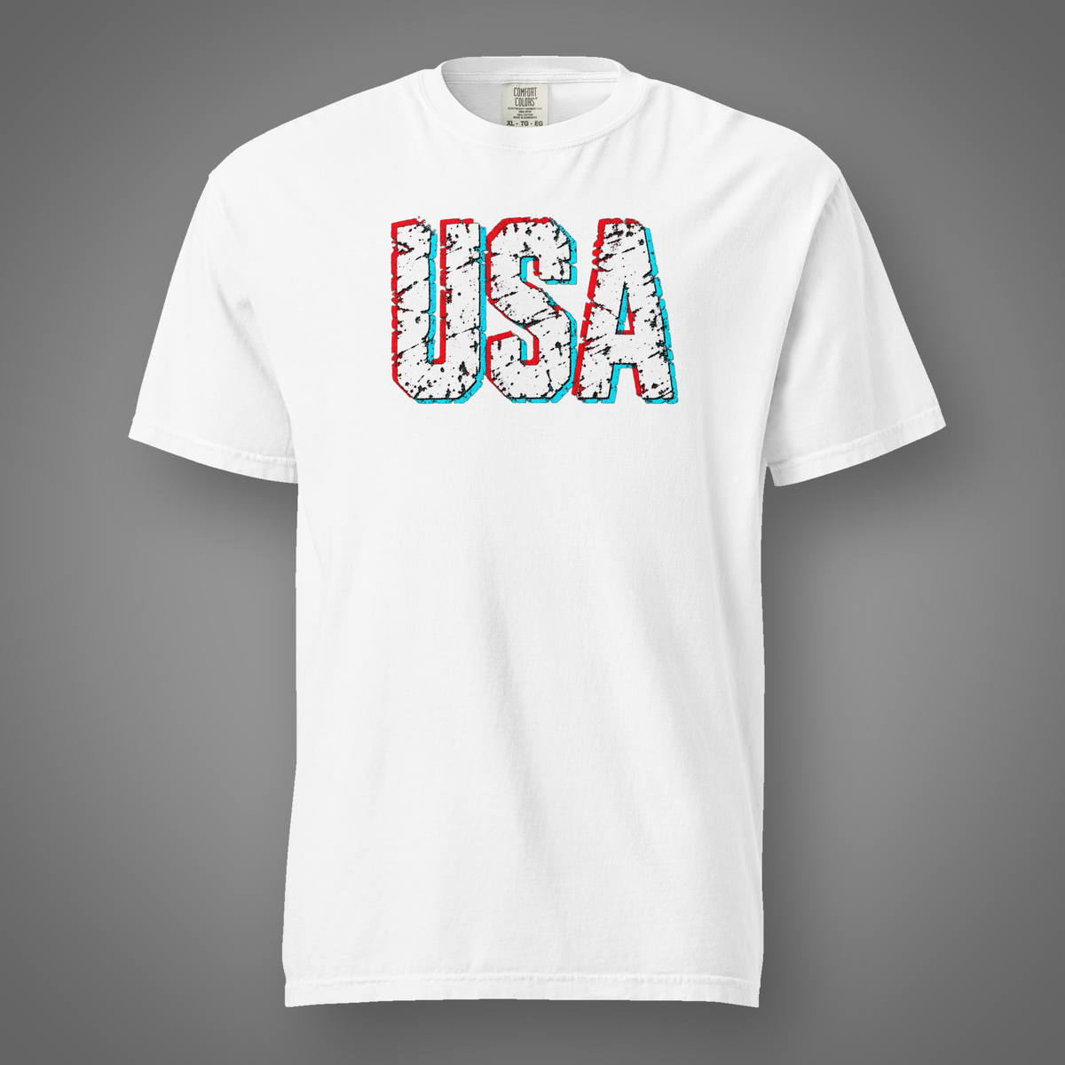 USA - Retro Shift graphic T-shirt in White