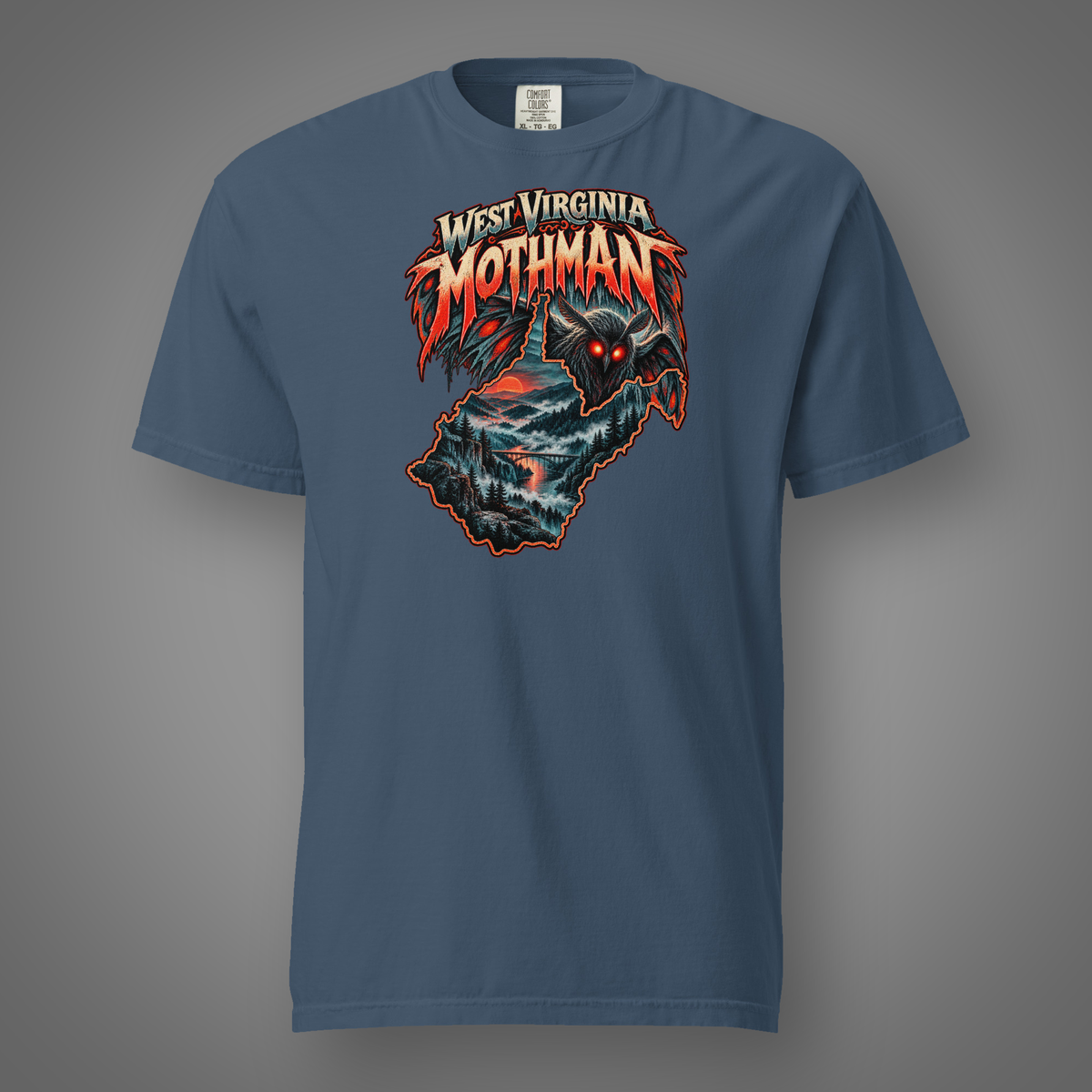 WV Mothman - Cryptid graphic T-shirt in Midnight